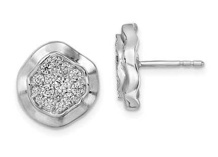 14k White Gold Earrings Style EM8462 - Classique Jewelry Inc.