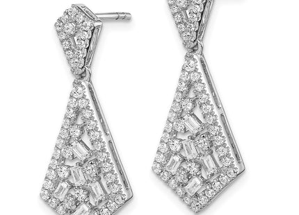 14k White Gold Earrings Style EM8464 - Classique Jewelry Inc.