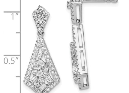 14k White Gold Earrings Style EM8464 - Classique Jewelry Inc.