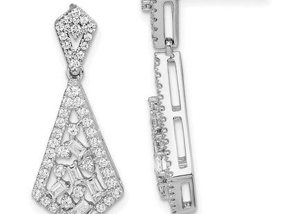 14k White Gold Earrings Style EM8464 - Classique Jewelry Inc.