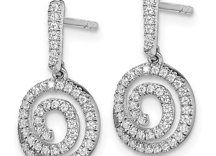 14k White Gold Earrings Style EM8512 - Classique Jewelry Inc.