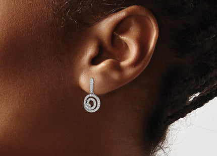 14k White Gold Earrings Style EM8512 - Classique Jewelry Inc.