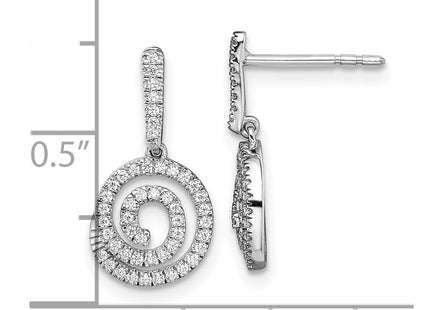 14k White Gold Earrings Style EM8512 - Classique Jewelry Inc.