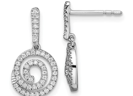 14k White Gold Earrings Style EM8512 - Classique Jewelry Inc.