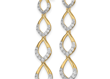 14k Yellow Gold Earrings Style EM8514 - Classique Jewelry Inc.