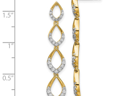 14k Yellow Gold Earrings Style EM8514 - Classique Jewelry Inc.