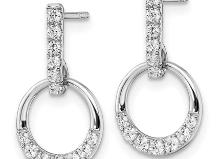 14k White Gold Earrings Style EM8556 - Classique Jewelry Inc.