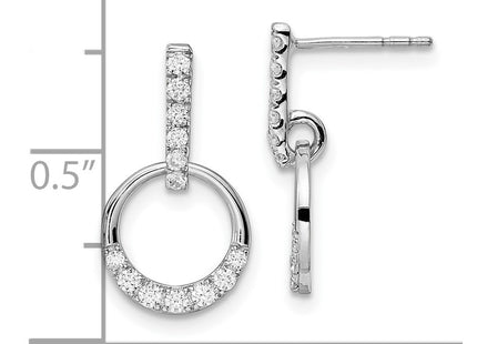 14k White Gold Earrings Style EM8556 - Classique Jewelry Inc.