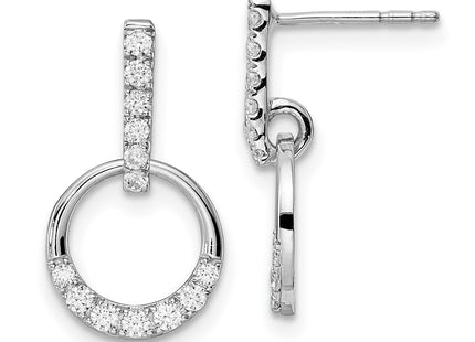 14k White Gold Earrings Style EM8556 - Classique Jewelry Inc.