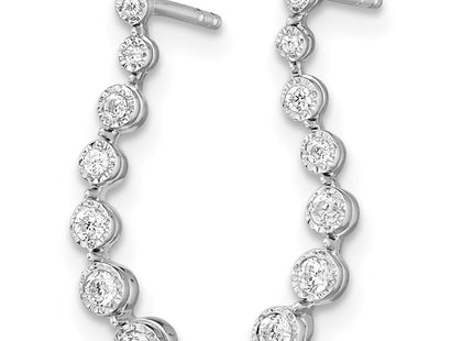 14k White Gold Earrings Style EM8557 - Classique Jewelry Inc.