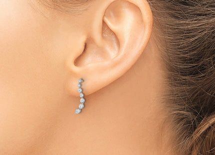 14k White Gold Earrings Style EM8557 - Classique Jewelry Inc.