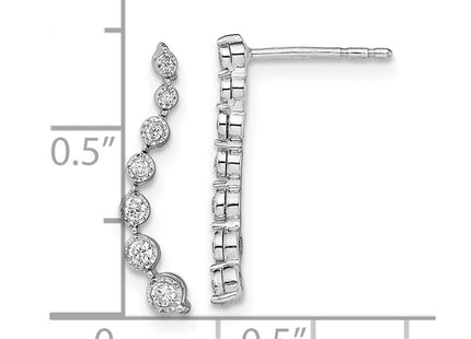 14k White Gold Earrings Style EM8557 - Classique Jewelry Inc.