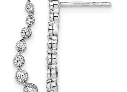 14k White Gold Earrings Style EM8557 - Classique Jewelry Inc.