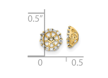 14k Yellow Gold Earrings Style EM8579 - Classique Jewelry Inc.