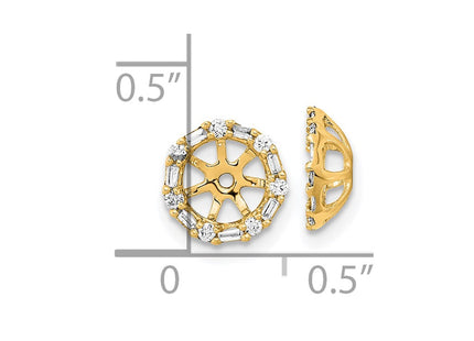 14k Yellow Gold Earrings Style EM8579 - Classique Jewelry Inc.
