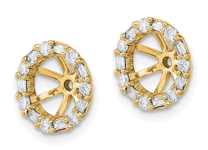 14k Yellow Gold Earrings Style EM8579 - Classique Jewelry Inc.