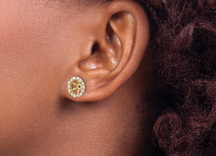 14k Yellow Gold Earrings Style EM8579 - Classique Jewelry Inc.