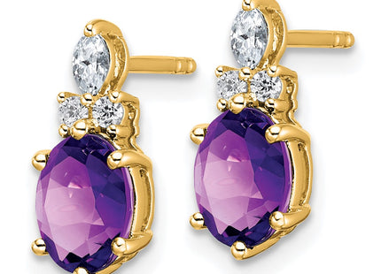 14k Yellow Gold Earrings Style EM9791 - Classique Jewelry Inc.