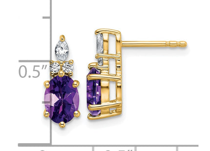 14k Yellow Gold Earrings Style EM9791 - Classique Jewelry Inc.