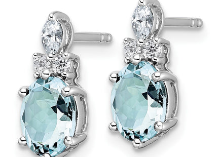 14k White Gold Earrings Style EM9791 - Classique Jewelry Inc.
