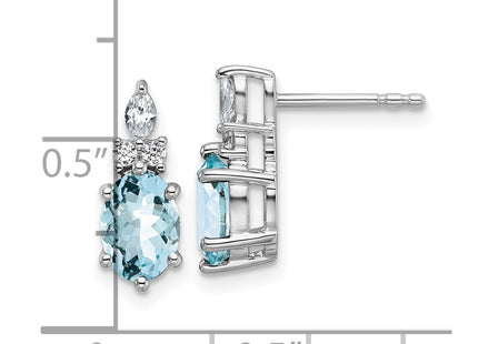 14k White Gold Earrings Style EM9791 - Classique Jewelry Inc.