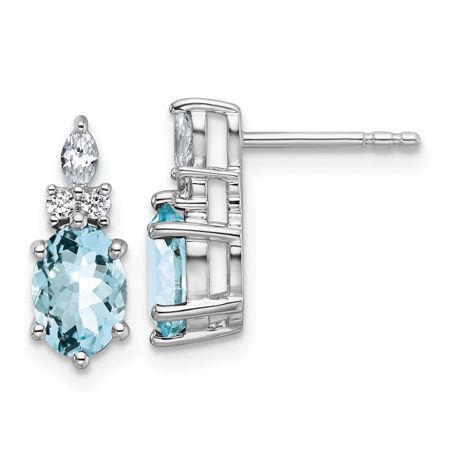 14k White Gold Earrings Style EM9791 - Classique Jewelry Inc.