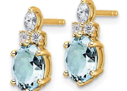 14k Yellow Gold Earrings Style EM9791 - Classique Jewelry Inc.