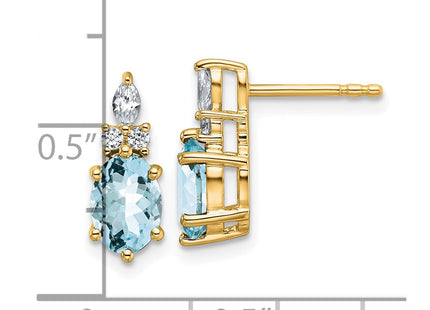 14k Yellow Gold Earrings Style EM9791 - Classique Jewelry Inc.