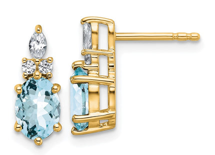 14k Yellow Gold Earrings Style EM9791 - Classique Jewelry Inc.