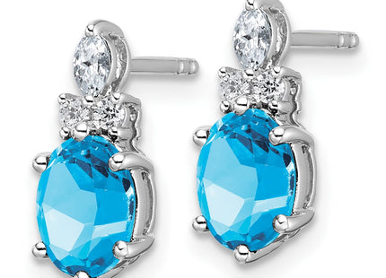 14k White Gold Earrings Style EM9791 - Classique Jewelry Inc.
