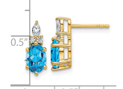 14k Yellow Gold Earrings Style EM9791 - Classique Jewelry Inc.