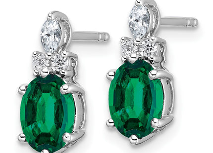 14k White Gold Earrings Style EM9791 - Classique Jewelry Inc.