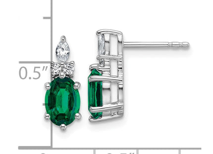 14k White Gold Earrings Style EM9791 - Classique Jewelry Inc.