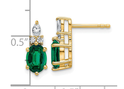 14k Yellow Gold Earrings Style EM9791 - Classique Jewelry Inc.