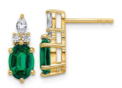 14k Yellow Gold Earrings Style EM9791 - Classique Jewelry Inc.