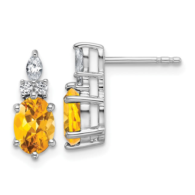 14k White Gold Earrings Style EM9791 - Classique Jewelry Inc.