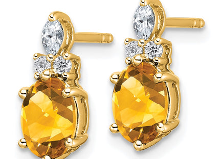 14k Yellow Gold Earrings Style EM9791 - Classique Jewelry Inc.