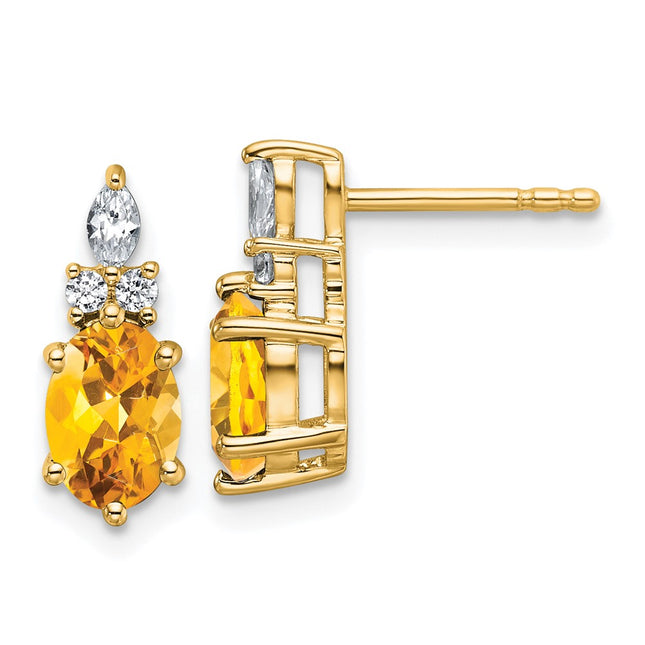 14k Yellow Gold Earrings Style EM9791 - Classique Jewelry Inc.