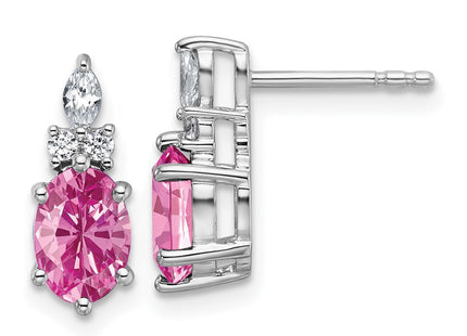 14k White Gold Jewelry Style EM9791 - Classique Jewelry Inc.