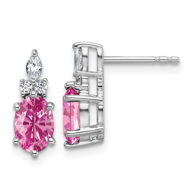 14k White Gold Jewelry Style EM9791 - Classique Jewelry Inc.