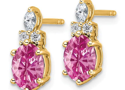 14k Yellow Gold Earrings Style EM9791 - Classique Jewelry Inc.