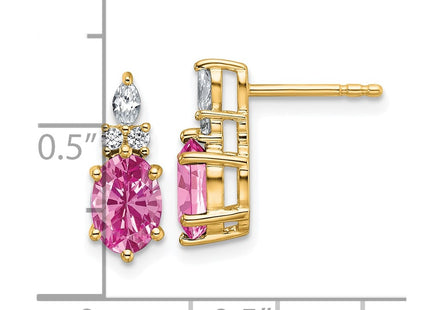 14k Yellow Gold Earrings Style EM9791 - Classique Jewelry Inc.
