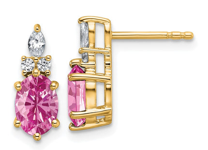 14k Yellow Gold Earrings Style EM9791 - Classique Jewelry Inc.