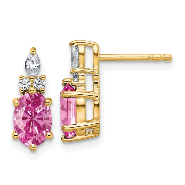 14k Yellow Gold Earrings Style EM9791 - Classique Jewelry Inc.