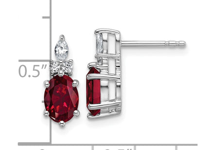 14k White Gold Earrings Style EM9791 - Classique Jewelry Inc.