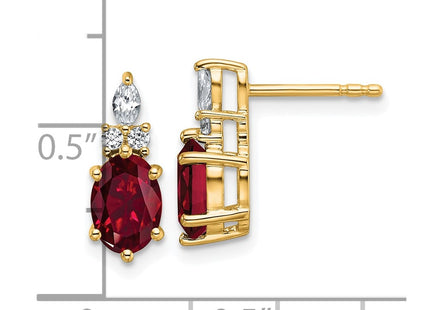14k Yellow Gold Earrings Style EM9791 - Classique Jewelry Inc.