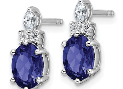 14k White Gold Earrings Style EM9791 - Classique Jewelry Inc.