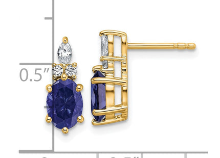 14k Yellow Gold Earrings Style EM9791 - Classique Jewelry Inc.
