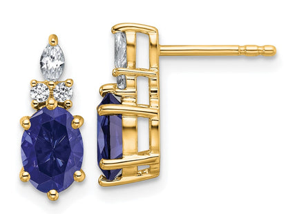 14k Yellow Gold Earrings Style EM9791 - Classique Jewelry Inc.