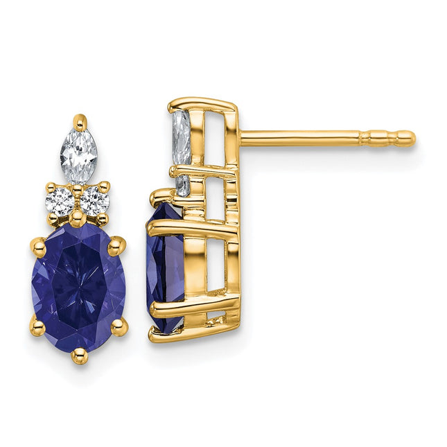 14k Yellow Gold Earrings Style EM9791 - Classique Jewelry Inc.
